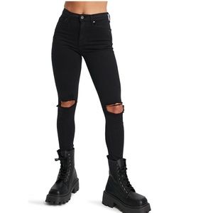 Topshop Jamie High Waist Ripped Skinny Jeans